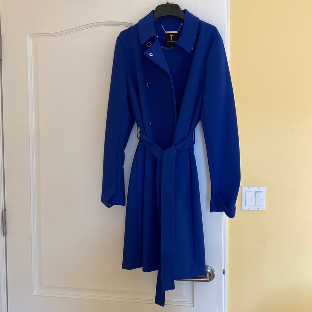 Ted Baker Blue Double Breasted Coat US 10
